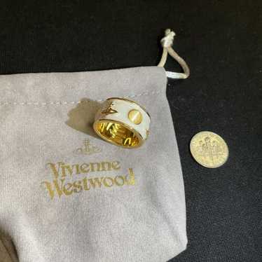 Vivienne Westwood キングリング　シルバー×アイボリー　L King ring vivienne - Gem