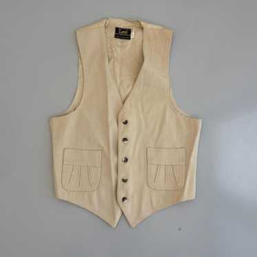 Lee Women's Vest - Tan/Cream - M – Vintage 70s Le… - image 1