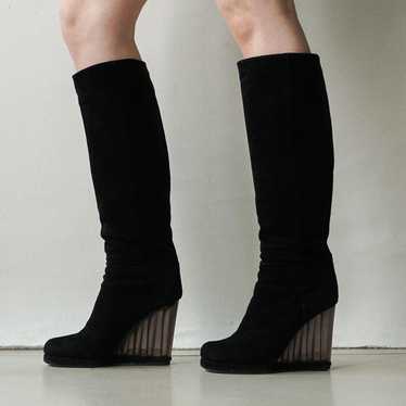 【Chloe】イヴ 85mm レザーハイブーツ Chloe vintage boots- black - Gem