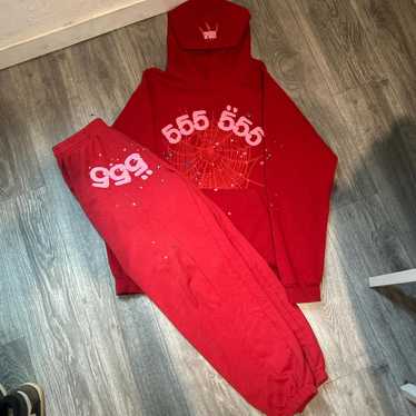 Sp5der hoodie red and - Gem
