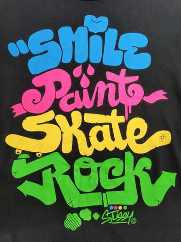 【OLD STUSSY】Stussy Paint Link Tee Vintage 2000s Stussy SS Link N4 Graphic Over Dyed T Shirt