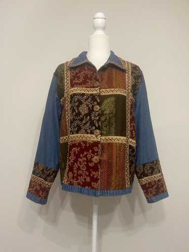 80s floral jean jacket - Gem