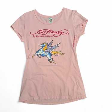 Ed hardy pink tee - Gem