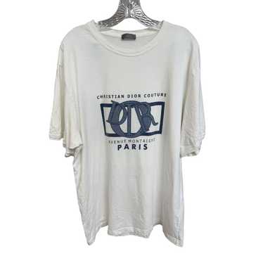 Paris Dior Souvenir Tシャツ Dior Souvenir T-Shirt White Multicolor Cotton and Linen