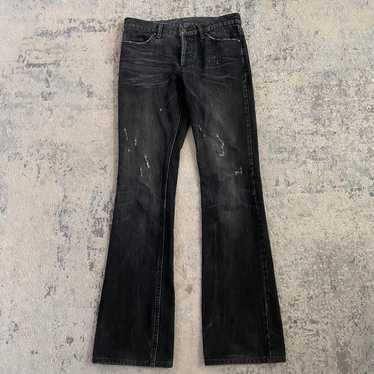 パンツ SHELLAC wash black flare denim archive SHELLAC wash black flare denim archive