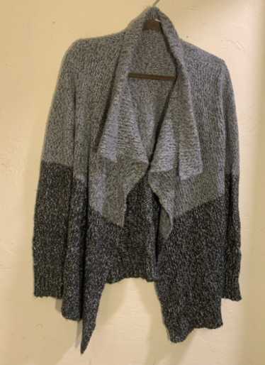 RD Style Grey Colorblock Open Drape Front Cardiga… - image 1