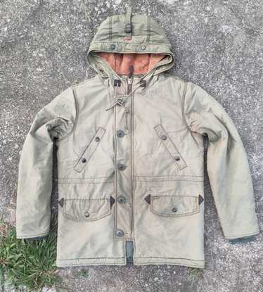 【新品】12AW supreme x the British millerain Supreme 2012 Waxed Cotton N-3B Jacket Large Black Military