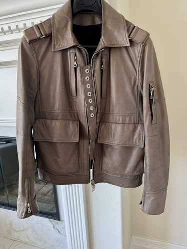 985 BALMAIN レザージャケット 茶 9号 Mサイズ 985 BALMAIN レザージャケット 茶 9号 Mサイズ