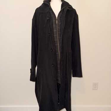 ジャケット・アウター GIORGIO ARMANI long trench coat 80s Jacket Giorgio Armani Coat Long Winter Fall Coat Blue