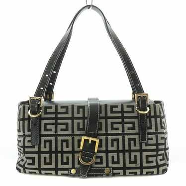 Mini G-Tote shopping bag in 4G embroidery in - black