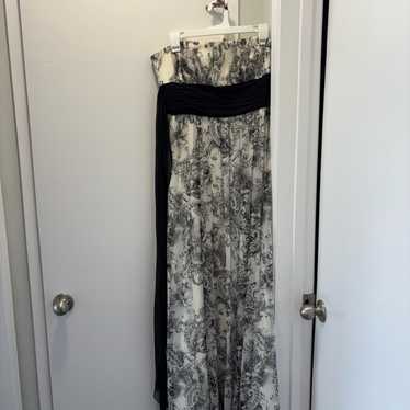 Bcbg Maxazria Silk Gown Cocktail Wedding Black And