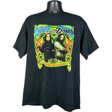 Vintage Ozzy Osbourne Rob Zombie Tour T Shirt XL Mens Night