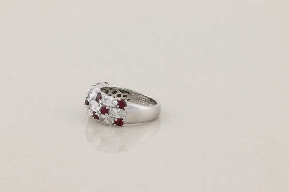 Sterling Silver Lab Created Ruby and Cubic Zircon… - image 8