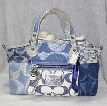 2095 Coach Poppy Shoulder Bag Blue y2k 15302 | eBay