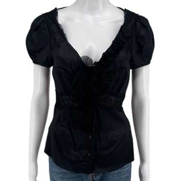 Prada silk ruffle blouse, - Gem