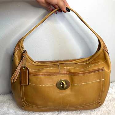 バッグ 00S old coach Ergo hobo leather bag y2k COACH Ergo Zip Hobo Shoulder Bag #9025 Brown Vintage Leather
