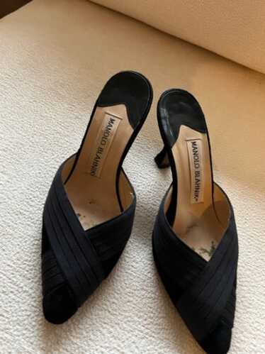 MANOLO BLAHNIK ブラックミュール (36) MANOLO BLAHNIK US 6 Slingback Pump Size 36 1/2 — Vicki's Secret