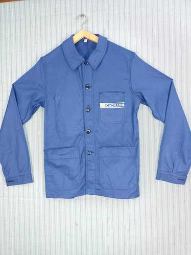 【40's】adolphe lafont WORK JKT 40's] French Vintage Black Moleskin Work Jacket 