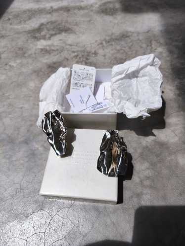 【関税＆送料込み】Maison Margiela Sandalo In Mirrored Leat Maison Martin Margiela Silver Patent Leather Mirror Heel