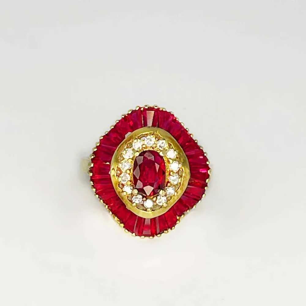 Fiery Unheated Dark Intense Red Ruby Diamond Ball… - image 10