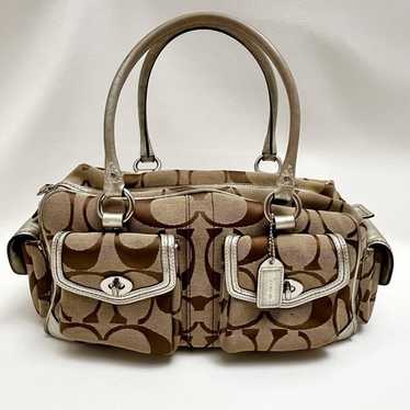 バッグ Vintage Coach Gallery Pocket Satchel Bag Coach signature gallery pocket - Gem
