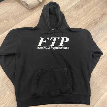FTP Logo Zip Up Hoodie Black Men's - SS21 - US