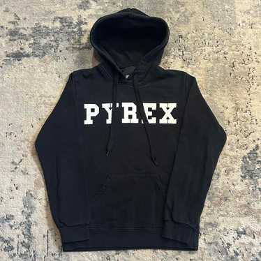 Pyrex Vision Crop Hoody Womens Size M Gray Spellout