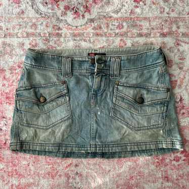 【超激レア美品】DIESEL Maxi Skirt デニム×カーキ Y2K風 超激レア美品】DIESEL Maxi Skirt デニム×カーキ Y2K風