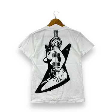 HYSTERIC GLAMOUR リンガー Tシャツ 白 フロッキー ギター