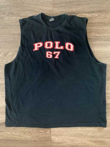 【vintage】POLO SPORT タンクトップ 黒 M USA製 90s 90年代 90s ポロスポーツ ラルフローレン 黒 ブラック