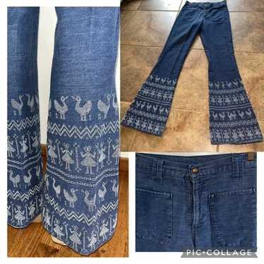 パンツ 70s Vintage SEAFARER Denim Sailor Pants Vintage 70s Era Sailor Denim with Repairs W36 | Vintage