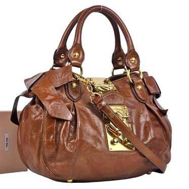 miu miu vitello lux side ribbon Bag y2k