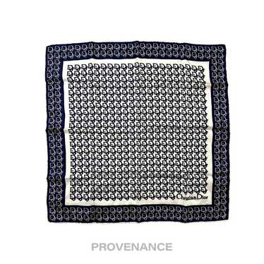 Christian Dior シルクストール トロッター青系 サイズ65×65 Christian Dior シルクストール トロッター青系 サイズ65×65