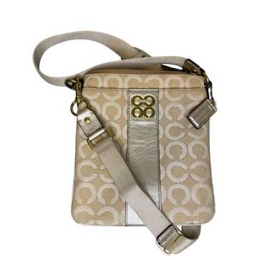 バッグ COACH Julia Leather Shoulder Bag 2way Coach Julia Leather 2Way Shoulder Bag White Embossed Logo