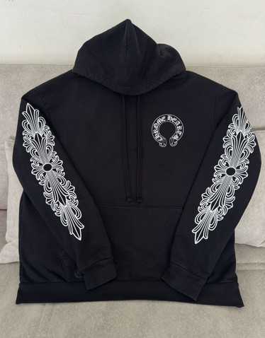 Chrome Hearts Horseshoe Floral Sleeve Zip Hoodie - SRM