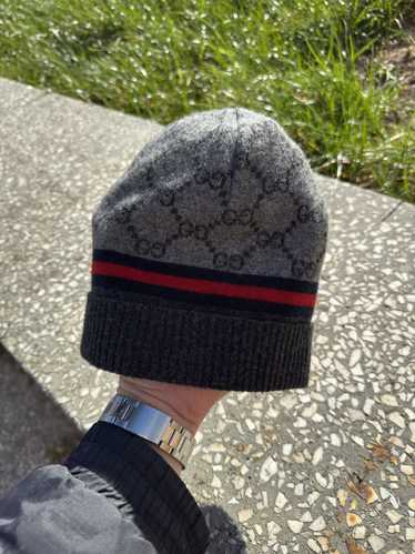 GUCCI★素敵!Wool Beanie Hat w/Interclocking G Gray Gucci gucci beanie hat - Gem