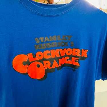 80s〜90s CLOCKWORK ORANGE 染込　Tシャツ A Clockwork Orange Shirt, Vintage Rare T-shirt Cult Horror