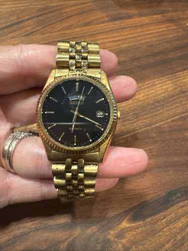 〇Nc左1045 昭和レトロ SEIKO QUARTZ DM303E オレンジ