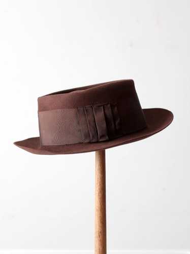 ロイヤルステットソン 1940年代? 希少サイズ 61cm Vintage Royal Stetson Whippet Fedora Hat 6 1/2 Unisex 1930