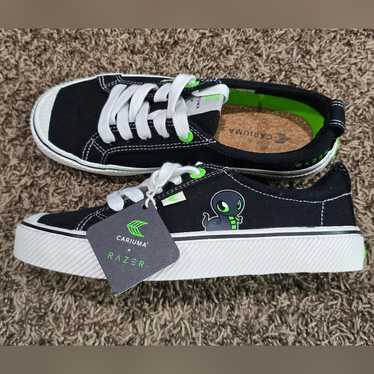 に*す様 Razer x Cariuma OCA Low All Black C Cariuma OCA Low Razer Black Canvas Sneaker - Men's Size 6.5