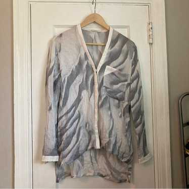 トップス HELMUT LANG sheer silk check shirt 03SS Helmut Lang Relaxed Silk Shirt | HELMUTLANG.COM