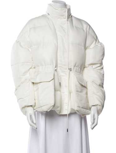 ジャケット Alexander McQueen Jackets White Alexander McQueen - Embroidered Shell Bomber Jacket - White