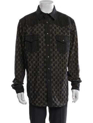 シャツ+ブラウス(長袖+七分) gucci vintage black denim shirt ac 762166ZAPC3_1000-4_4b21166d-