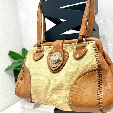 バッグ 2004s miumiu turn lock leather handbag Miu Miu Taupe Matelasse Leather Turnlock Top Handle Bag