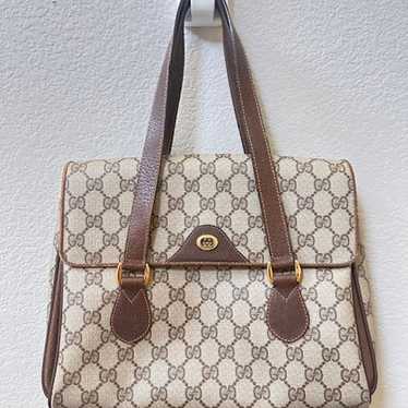 バッグ GUCCI Vintage GGPlus Mini Boston Handbag Gucci Plus Mini Boston Bag Beige Leather Vintage Excellent