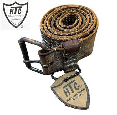 HTC STUDS NARROW BELT 真鍮 brown 32Ω