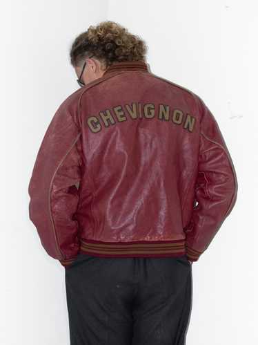 CHEVIGNON ブラック レザージャケット　70s 80s 80s フランス製 CHEVIGNON Bay Winds Chevignon Crystal Rock