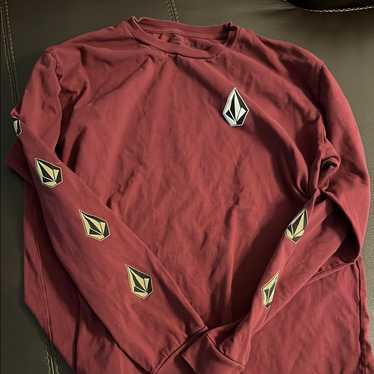 Volcom Red Long Sleeve Tee With Signature Style - image 1