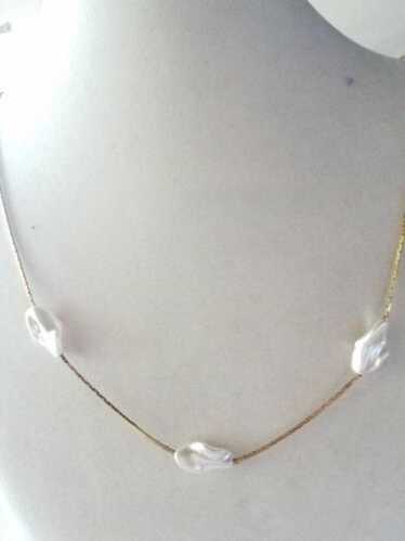 Korea Vintage faux pearl bead necklace. Spring clasp … - Gem