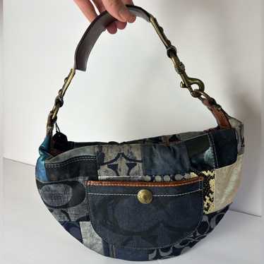 Coach Ergo Denim Patchwork Hobo Handbag | Coach Handbags
